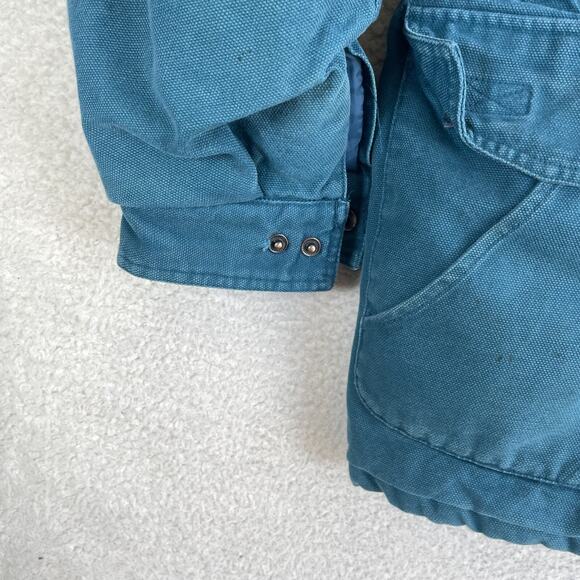 Vintage WearGuard Chore Coat Jacket Mens Large Blue Quilted Lined Canvas Work - Picture 10 of 16